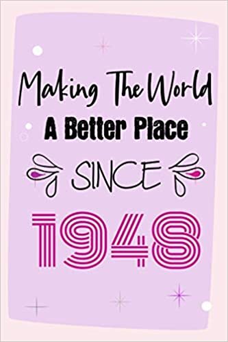 Making The World A Better Place Since 1948: 73rd Birthday Gift, Funny Notebook Planner Gift For Family And Friends Born In 1948 , 100 pages, Matte ... x 22.9 cm) (Funny Journal Gifts 73 Year Old)