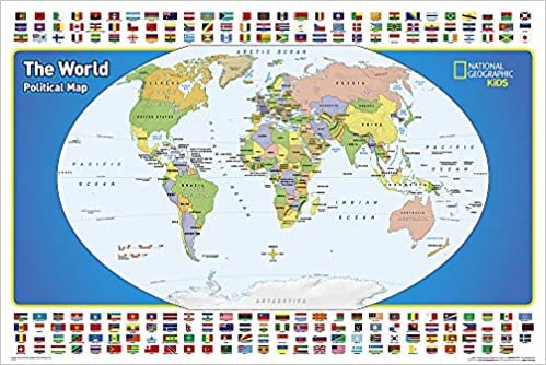 World for kids wall map laminated (National Geographic Reference Map) indir