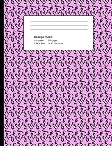 College Ruled 200 Pages: Light Pink Mini Mermaids Composition Notebook, Mermaids College Composition Book, Notebook For Girls That Love Mermaids, Pretty Mermaids Pattern