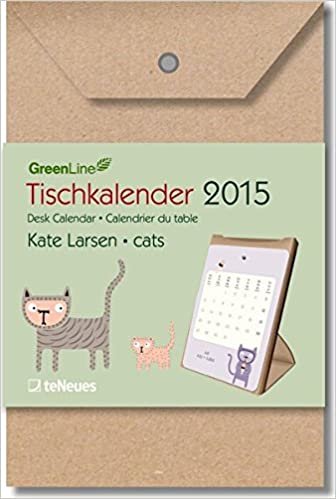2015 Kate Larsen Cats GreenLine Desk Calendar