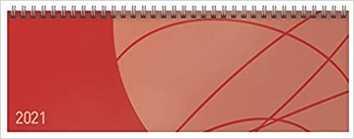 Tischquerkalender Professional Colourlux rot 2021: 1 Woche 2 Seiten; Bürokalender mit nützlichen Zusatzinformationen; Format: 29,8 x 10,5 cm indir