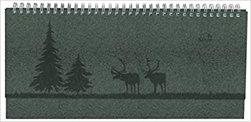 Tisch-Querkalender Nature Line Pine 2021 - Tisch-Kalender - Büro-Kalender quer 29,7x13,5 cm - 1 Woche 2 Seiten - Umwelt-Kalender - mit Hardcover