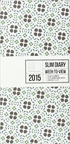Fashion Diary Blue & Grey Symmetry Slim Diary: Diary (Slim)