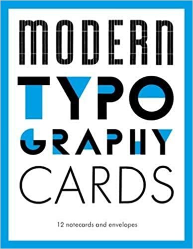 Modern Typography Notecards: 12 Notecards and Envelopes