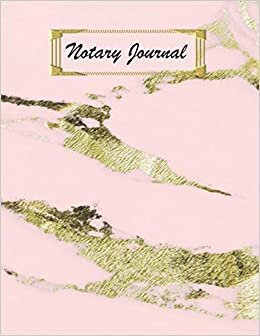 Notary Journal: Secure Notary Public Journal for Signing Agents, Gold Glitter Liquid Marble Painting Cover,Page 120, Size 8.5"X11"( Volume-35)