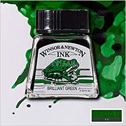Winsor&Newton Ink Çizim Mürekkebi 14 ml 046 Brilliant Green