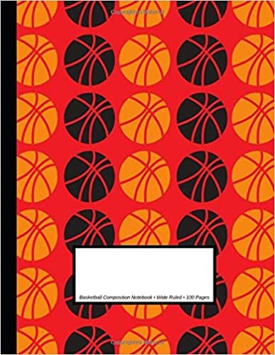 Basketball Composition Notebook: Wide Ruled | 100 Pages | One Subject Notebook | Red (8.5 x 11 inches)