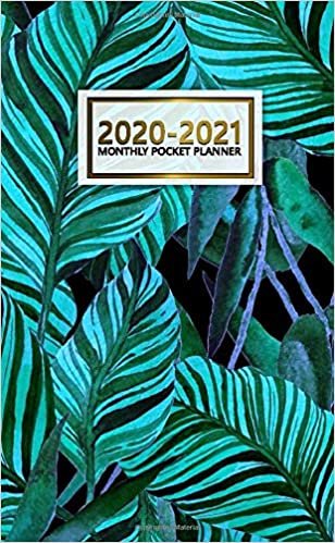2020-2021 Monthly Pocket Planner: 2 Year Pocket Monthly Organizer & Calendar | Cute Two-Year (24 months) Agenda With Phone Book, Password Log and Notebook | Nifty Jungle Floral Pattern
