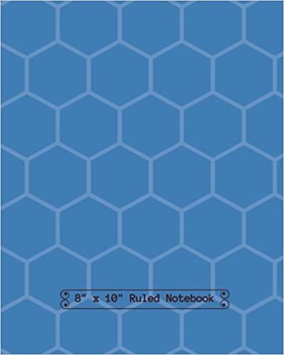 8" x 10" Ruled Notebook: Blue Pattern Cover For Notes and Journal Entries. Ruled Pages to Write in, Men, Women, Boys & Girls / Classroom, Home / Use ... size (Ruled Notebooks, Band 1): Volume 1