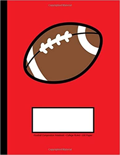 Football Composition Notebook: College Ruled, 100 Pages, One Subject Daily Journal Notebook, (Large, 8.5 x 11 in.)