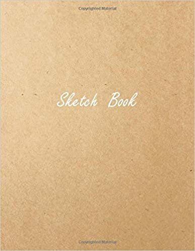 Sketch Book: 8.5" X 11", Personalized Artist Sketchbook: 109 pages. Kraft Cover Blank Art Drawing Book: Sketching and Creative Doodling. Large Notebook and Sketchbook to Draw and Journal indir