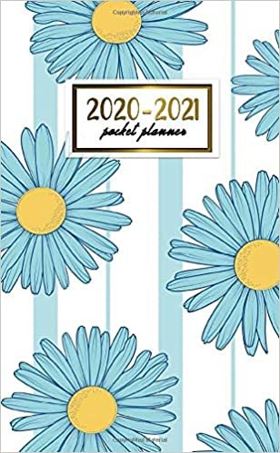2020-2021 Pocket Planner: Pretty Two-Year Monthly Pocket Planner and Organizer | 2 Year (24 Months) Agenda with Phone Book, Password Log & Notebook | NIfty Blue & White Daisy Print
