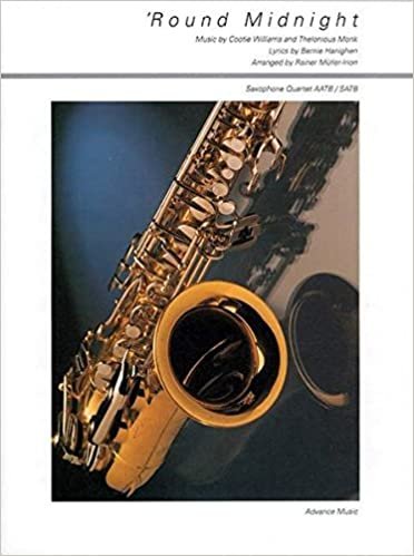 'Round Midnight: Jazz Ballad. 4 Saxophone (AATBar/SATBar). Partitur und Stimmen. indir