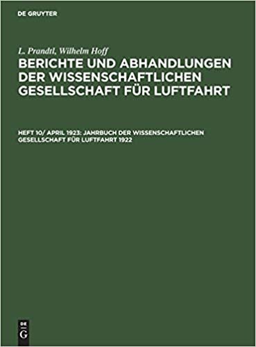 Jahrbuch der Wissenschaftlichen Gesellschaft für Luftfahrt 1922