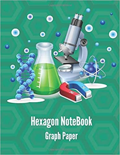 Hexagon Graph Paper: Small Hexagons 1/4 inch, 8.5 x 11 Inches Hexagonal Graph Paper Notebooks, 100 Pages - Lab Chemistry, Notebook for Science, ... Biochemistry Journal.(Emerald Green Cover) indir