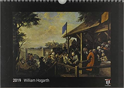 William Hogarth 2019 - Black Edition - Timokrates Wandkalender, Bilderkalender, Fotokalender - DIN A4 (30 x 21 cm) indir