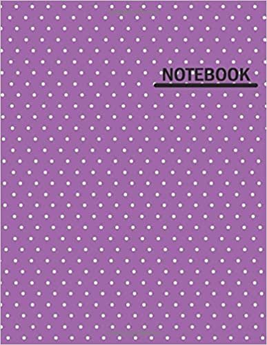 Polka Dot Notebook: Purple and White Dots (8.5 x 11 Inches) 110 Pages indir
