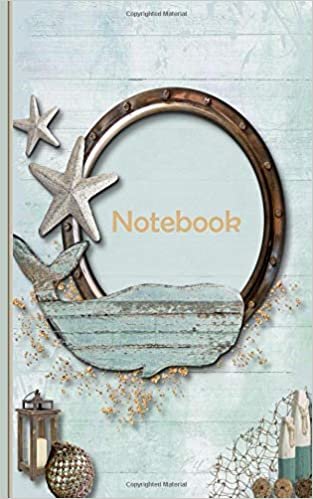 Notebook: Dot Grid Bullet Journal - Small (5x8 inch) with 100 Numbered Pages - Soft Matte Cover - Nautical Theme Whale