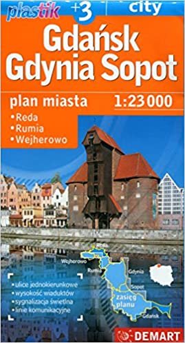 Gdansk Gdynia Sopot Plastic plan miasta 1:23 000