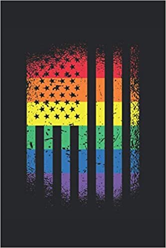 Notizbuch: Blanko Notizheft mit USA Pride Fahne Cover |120 linierte Seiten | Softcover | A5 Format | perfekt für Notizen, Texte, Aufzeichnungen etc.
