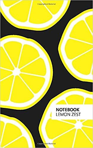 Notebook Lemon Zest: (Black Edition) Fun notebook 96 ruled/lined pages (5x8 inches / 12.7x20.3cm / Junior Legal Pad / Nearly A5) indir