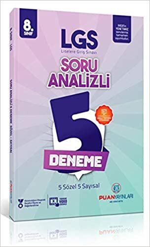 Puan 8. Sınıf LGS Soru Analizli 5 Deneme (Yeni)