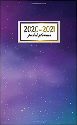 2020-2021 Pocket Planner: 2 Year Pocket Monthly Organizer & Calendar | Cute Two-Year (24 months) Agenda With Phone Book, Password Log and Notebook | Fantasy Purple Galaxy & Milky Way