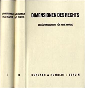 Dimensionen des Rechts.: Gedächtnisschrift für René Marcic.: 2 Bde.