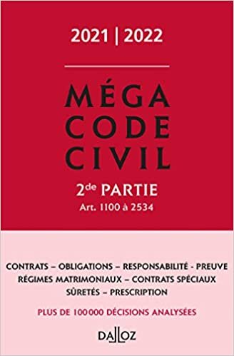 Méga Code civil 2021-2022, 2e partie - 1re ed. (Codes Dalloz Universitaires et Professionnels)