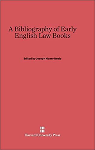 A Bibliography of Early English Law Books