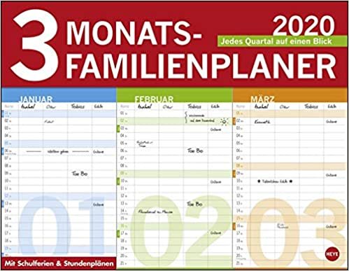 3-Monats Familienplaner 2020