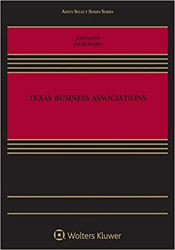 Texas Business Associations (Aspen Select)