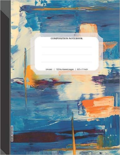 Unruled Composition Notebook: Cute Composition Notebook, 120 Unlined Pages, Large Notebook 8.5" x 11" (21.59 x 27.94 cm), Pages Numbered, Journal Writing, Colorful Abstract Pattern Soft Matte Cover