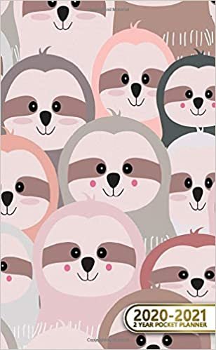 2020-2021 2 Year Pocket Planner: 2 Year Pocket Monthly Organizer & Calendar | Cute Two-Year (24 months) Agenda With Phone Book, Password Log and Notebook | Nifty Jungle Sloth Print