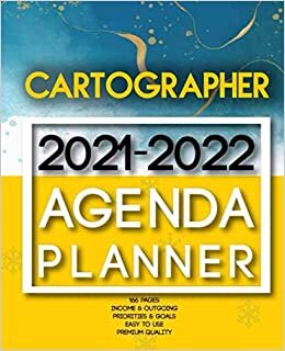 Cartographer 2021-2022 Agenda Planner: 2 Year Planner Organizer Book |Calendar Ruled, Dated, 2 Page! Per Month|Yearly Goal Planner |Income & Outgoings, Movies, Websites… | Ideal Gift