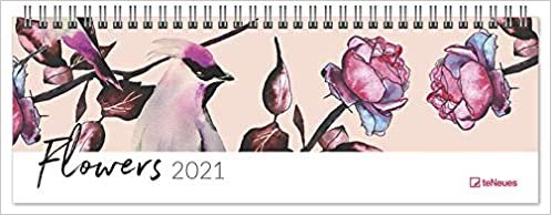 Flowers 2021 - Tischquerkalender - Tischkalender - 29,7x10,5 indir