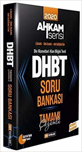 DDY 2020 DHBT AHKAM Tüm Adaylar Soru Bankası Çözümlü Tek Kitap