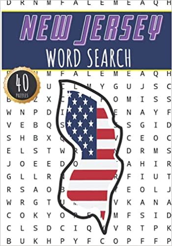 New Jersey Word Search: 40 Fun Puzzles With Words Scramble for Adults, Kids and Seniors | More Than 300 Americans Words On New Jersey and Usa Cities, ... History and Heritage, American Vocabulary indir