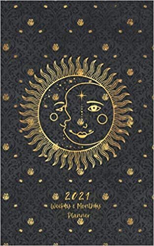 2021 Planner Pocket Size Celestial Sun and Moon Cover: Academic Year 5"x8" Daily Weekly & Monthly Yearly Agenda Calendar Personal Time Management ... Habit Tracker, 12 Months, Jan - Dec 2021 indir