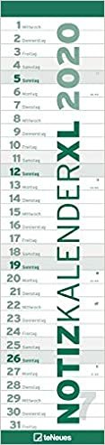 Notizkalender XL grün 2020