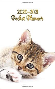 2020-2021 Pocket Planner: Pretty Two Year Monthly Pocket Planner & Organizer | 2 Year (24 Months) Schedule Agenda with Phone Book, Password Log & Notes | Lovely Kitten With Big Eyes