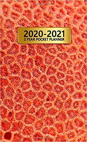 2020-2021 2 Year Pocket Planner: Pretty Two-Year (24 Months) Monthly Pocket Planner & Agenda | 2 Year Organizer with Phone Book, Password Log & Notebook | Nifty Coral Pattern