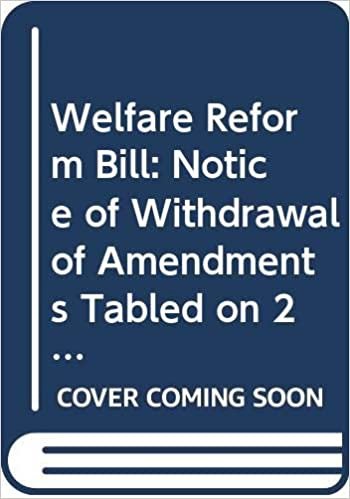 Welfare Reform Bill: Notice of Withdrawal of Amendments Tabled on 2 February 2015 for Consideration Stage (Northern Ireland Assembly Bills)