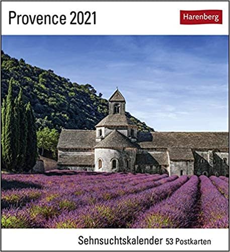 Provence Sehnsuchtskalender 2021 - Postkartenkalender mit Wochenkalendarium - 53 perforierte Postkarten zum Heraustrennen - zum Aufstellen oder Aufhängen - Format 16 x 17,5 cm