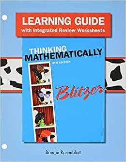 Learning Guide Plus Mylab Math Student Access Card for Thinking Mathematically indir