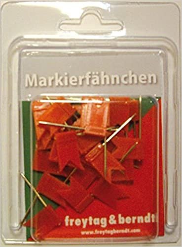 Pin Fähnchen rot: 30 Stk. Packung, 32 mm Stecklänge
