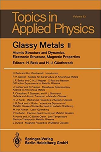 Glassy Metals II: Atomic Structure and Dynamics, Electronic Structure, Magnetic Properties (Topics in Applied Physics) (Topics in Applied Physics (53), Band 53)