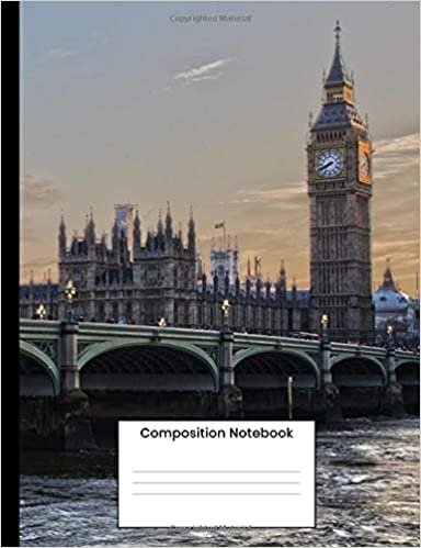 Composition Notebook: London Composition Book, Writing Notebook Gift For Men Women Teens 120 College Ruled Pages indir