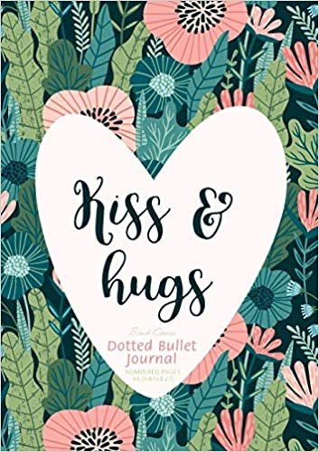 Dotted Bullet Journal - Kiss & Hugs: Medium A5 - 5.83X8.27