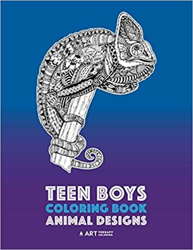 Teen Boys Coloring Book: Animal Designs: Complex Animal Drawings for Older Boys & Teenagers; Zendoodle Lions, Wolves, Bears, Snakes, Spiders, Scorpions & More